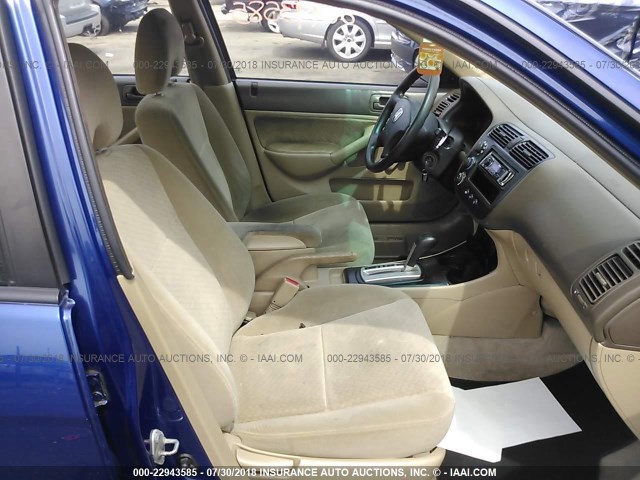 2HGES16395H512111 - 2005 HONDA CIVIC DX VP 蓝色 照片 5