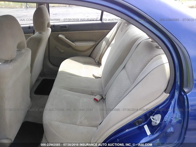 2HGES16395H512111 - 2005 HONDA CIVIC DX VP BLUE photo 8