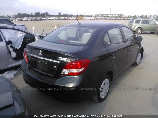ML32F3FJ6HH001209 - 2017 MITSUBISHI MIRAGE G4 ES შავი ფოტო 4