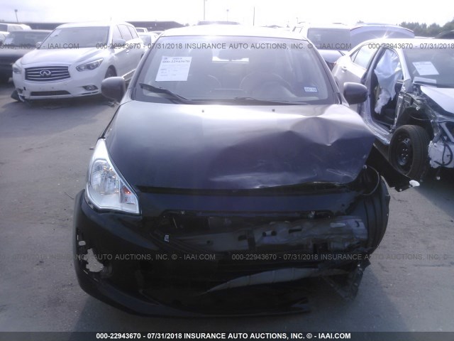 ML32F3FJ6HH001209 - 2017 MITSUBISHI MIRAGE G4 ES შავი ფოტო 6