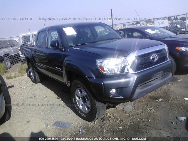 3TMJU4GN9EM162523 - 2014 TOYOTA TACOMA DOUBLE CAB PRERUNNER GRAY photo 1