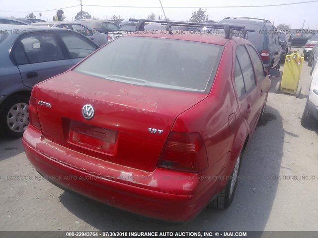 3VWSD69M41M195358 - 2001 VOLKSWAGEN JETTA GLS RED photo 4