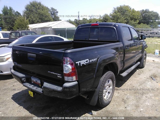 5TFKU4HNXEX005399 - 2014 TOYOTA TACOMA DBL CAB PRERUNNER LNG BED BLACK photo 4