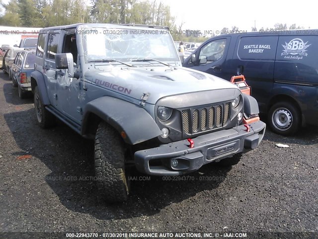 1C4HJWFG6EL267706 - 2014 JEEP WRANGLER UNLIMITE RUBICON GRAY photo 1