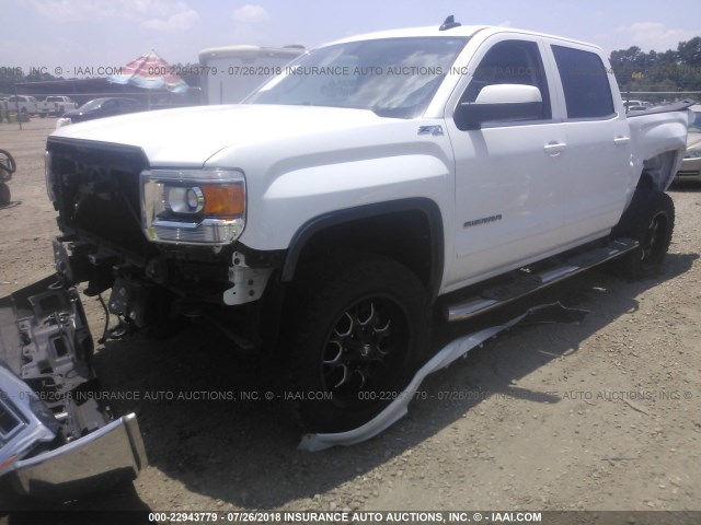 3GTU2UEC2FG273855 - 2015 GMC SIERRA K1500 SLE WHITE photo 2