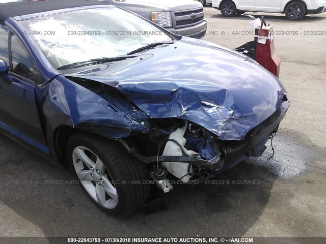 4A3AL25F39E008546 - 2009 MITSUBISHI ECLIPSE SPYDER GS BLUE photo 6