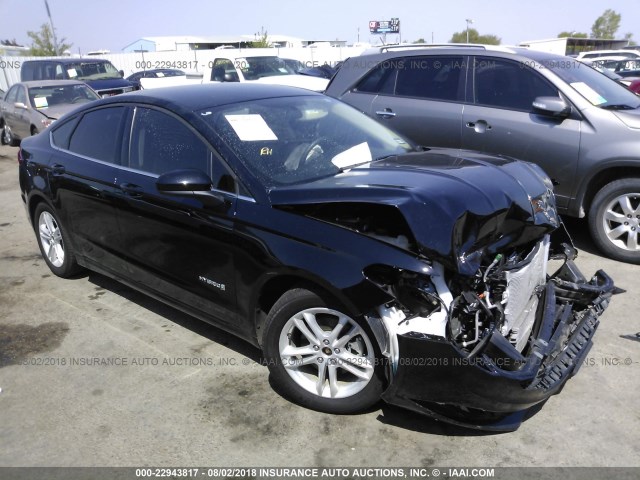 3FA6P0LU2JR176530 - 2018 FORD FUSION SE HYBRID BLACK photo 1