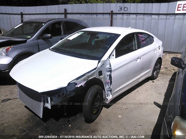 5NPD84LF9JH250410 - 2018 HYUNDAI ELANTRA SEL/VALUE/LIMITED WHITE photo 2