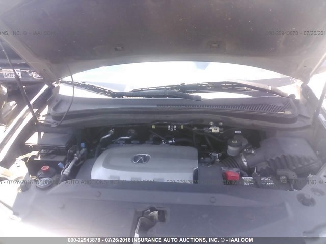 2HNYD2H69BH511680 - 2011 ACURA MDX TECHNOLOGY GRAY photo 10