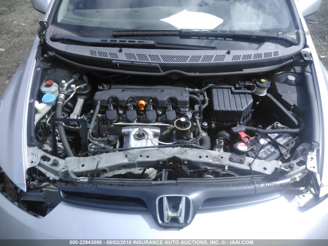 2HGFG11817H536950 - 2007 HONDA CIVIC EX SILVER photo 10
