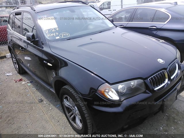 WBXPA93476WG84961 - 2006 BMW X3 3.0I BLACK photo 1