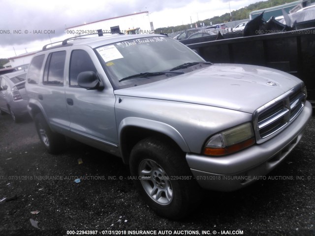 1B4HS48Z42F182578 - 2002 DODGE DURANGO SLT GRAY photo 1