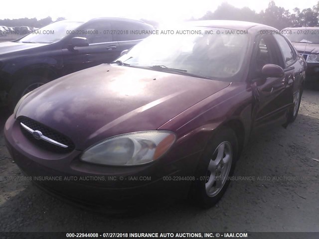 1FAFP55213A277354 - 2003 FORD TAURUS SES RED photo 2