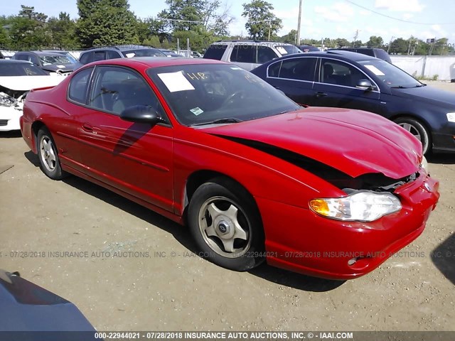 2G1WX12K749456608 - 2004 CHEVROLET MONTE CARLO SS RED photo 1