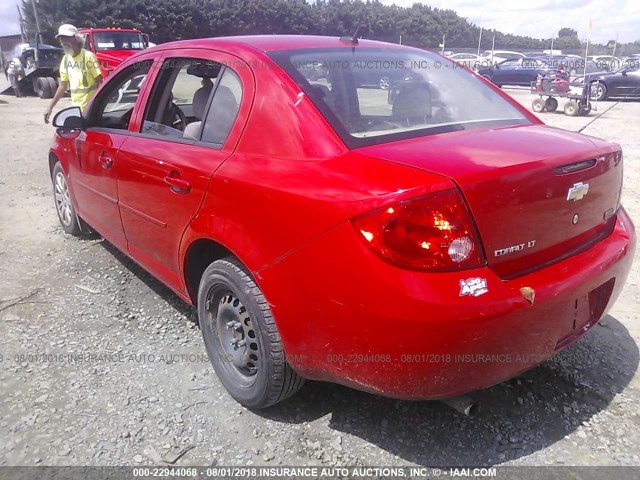 1G1AT58H697277882 - 2009 CHEVROLET COBALT LT RED photo 3