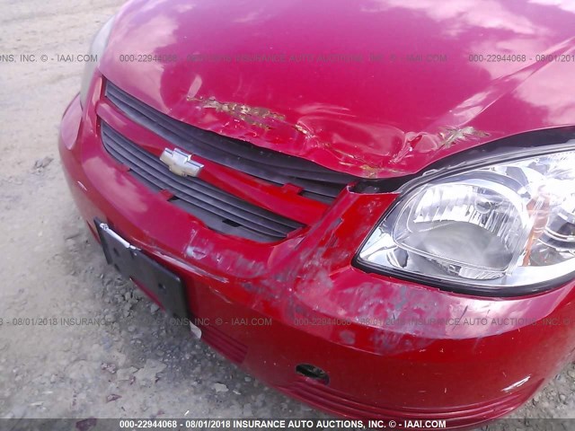 1G1AT58H697277882 - 2009 CHEVROLET COBALT LT RED photo 6