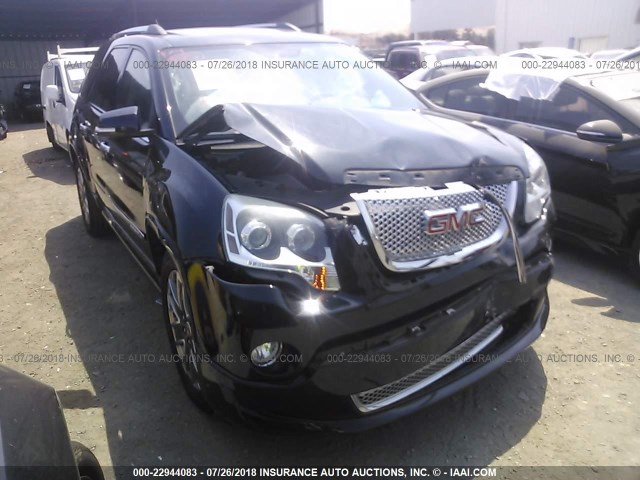 1GKKVTED2CJ374071 - 2012 GMC ACADIA DENALI BLACK photo 1