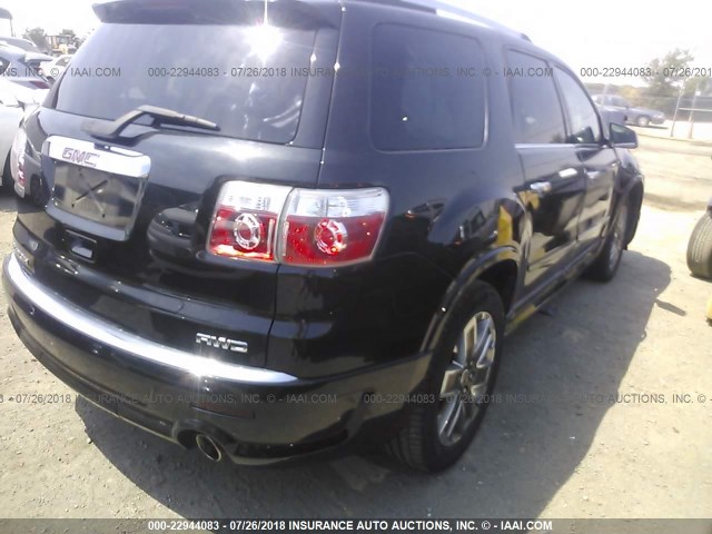 1GKKVTED2CJ374071 - 2012 GMC ACADIA DENALI BLACK photo 4