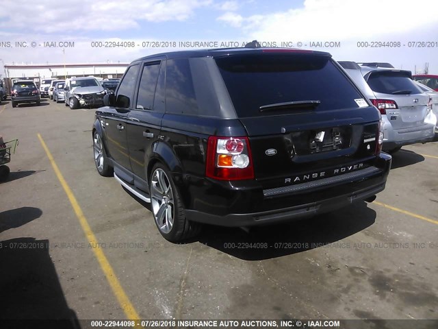 SALSH234X6A901576 - 2006 LAND ROVER RANGE ROVER SPORT SUPERCHARGED BLACK photo 3