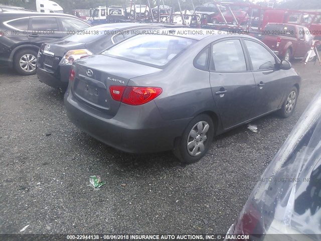 KMHDU46D78U309441 - 2008 HYUNDAI ELANTRA GLS/SE/LIMITED GRAY photo 4