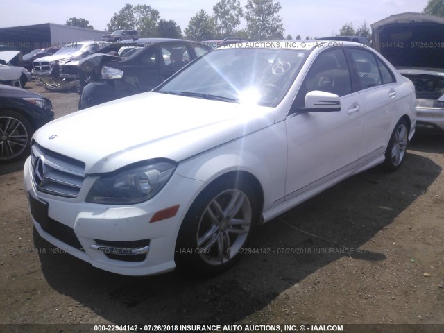 WDDGF8AB7EG233602 - 2014 MERCEDES-BENZ C 300 4MATIC WHITE photo 2