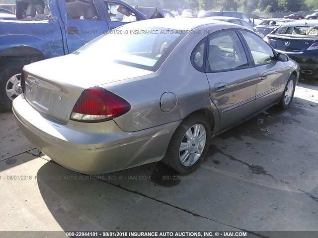 1FAFP56285A210977 - 2005 FORD TAURUS SEL GOLD photo 4