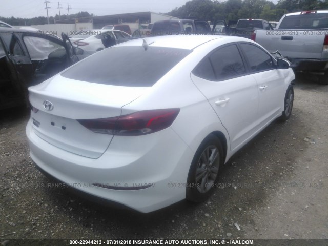 5NPD84LF6JH273563 - 2018 HYUNDAI ELANTRA SEL/VALUE/LIMITED WHITE photo 4