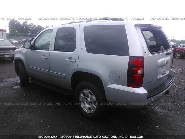 1GNSKBE09DR243547 - 2013 CHEVROLET TAHOE K1500 LT SILVER photo 3