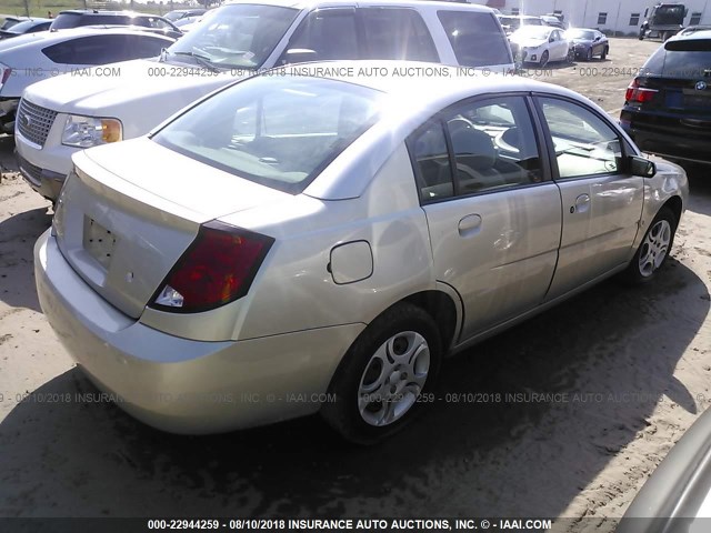 1G8AJ52FX3Z166553 - 2003 SATURN ION LEVEL 2 GOLD photo 4