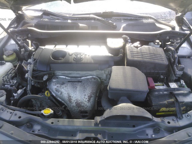 4T4BF3EKXBR210525 - 2011 TOYOTA CAMRY SE/LE/XLE GRAY photo 10