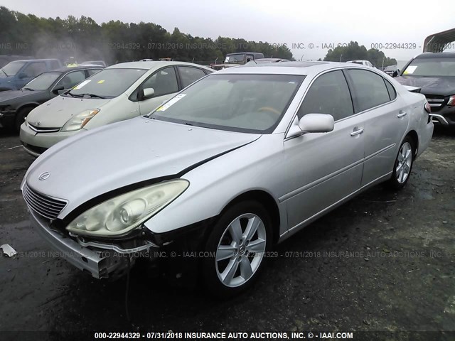 JTHBA30G555134659 - 2005 LEXUS ES 330 SILVER photo 2