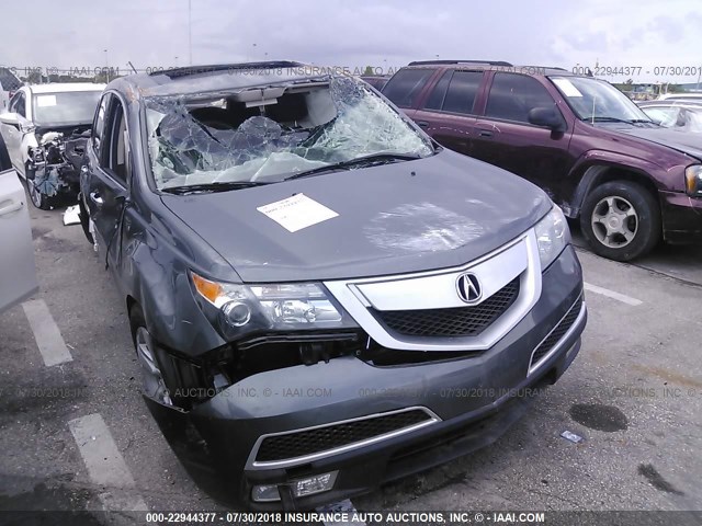 2HNYD2H66BH502774 - 2011 ACURA MDX TECHNOLOGY GRAY photo 6