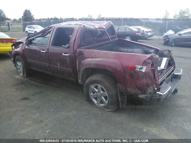 1GCHTDFE7B8122511 - 2011 CHEVROLET COLORADO LT RED photo 3