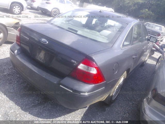 1FAHP24177G155780 - 2007 FORD FIVE HUNDRED SEL GRAY photo 4