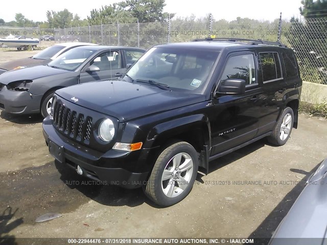 1C4NJRFB8ED571249 - 2014 JEEP PATRIOT LATITUDE BLACK photo 2