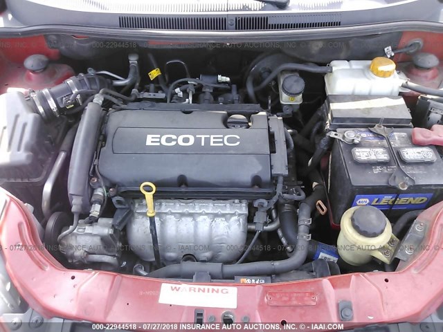 KL1TD6DE0BB147797 - 2011 CHEVROLET AVEO LS/LT 红色 照片 10