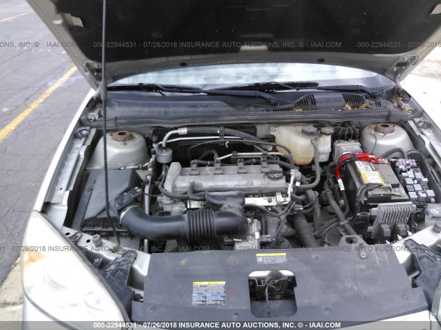 1G1ZS58F08F126948 - 2008 CHEVROLET MALIBU LS ვერცხლისფერი ფოტო 10