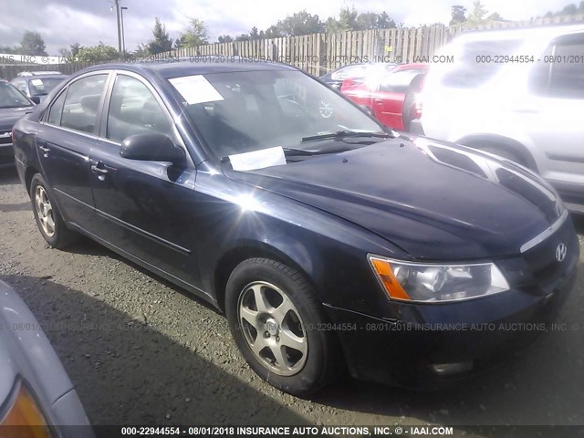 5NPEU46F46H102037 - 2006 HYUNDAI SONATA GLS/LX BLUE photo 1