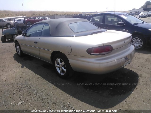 3C3EL45H2WT274612 - 1998 CHRYSLER SEBRING JX GOLD photo 3