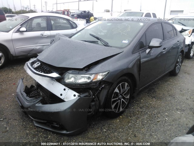 2HGFB2F93DH500257 - 2013 HONDA CIVIC EXL 黑色 照片 2