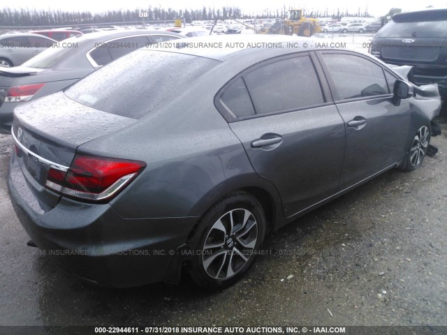 2HGFB2F93DH500257 - 2013 HONDA CIVIC EXL 黑色 照片 4