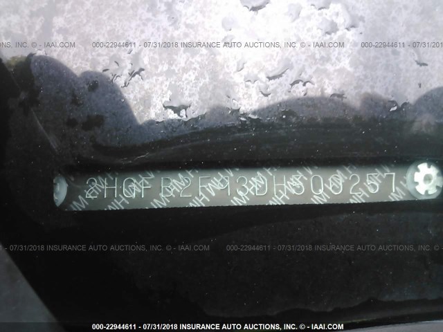 2HGFB2F93DH500257 - 2013 HONDA CIVIC EXL 黑色 照片 9