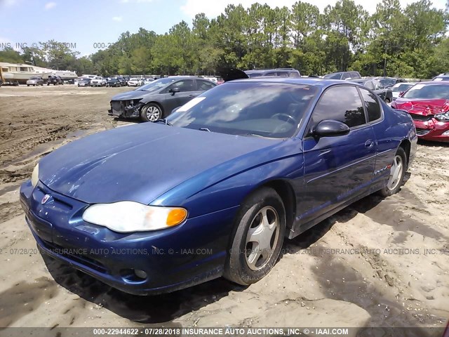 2G1WX12K639329041 - 2003 CHEVROLET MONTE CARLO SS ლურჯი ფოტო 2