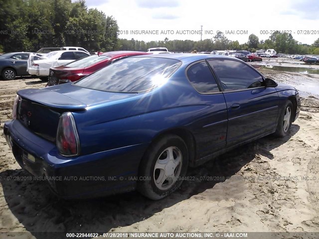 2G1WX12K639329041 - 2003 CHEVROLET MONTE CARLO SS BLUE photo 4