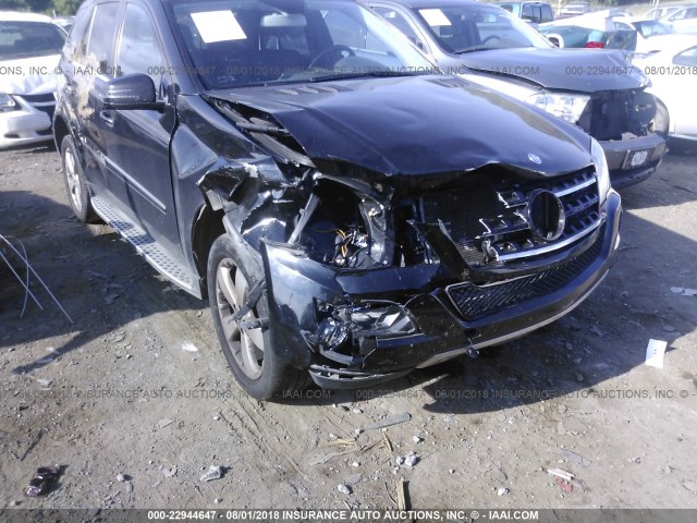 4JGBB8GB2BA672451 - 2011 MERCEDES-BENZ ML 350 4MATIC BLACK photo 6