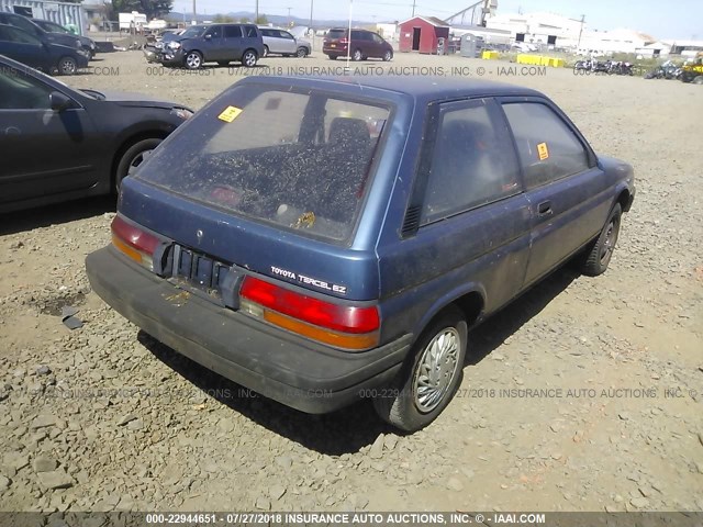 JT2EL36Z1J0290263 - 1988 TOYOTA TERCEL EZ BLUE photo 4