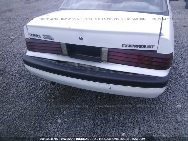 1G1LD55M9RY282799 - 1994 CHEVROLET CORSICA WHITE photo 6