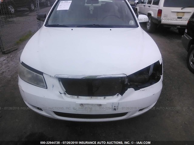 5NPEU46F57H174947 - 2007 HYUNDAI SONATA SE/LIMITED WHITE photo 10