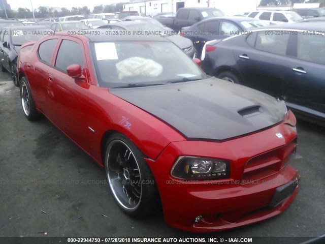 2B3KA73W08H198120 - 2008 DODGE CHARGER SRT-8 RED photo 1