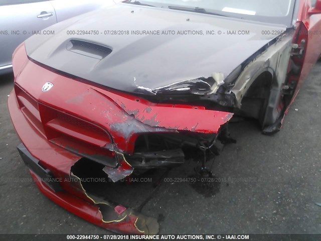 2B3KA73W08H198120 - 2008 DODGE CHARGER SRT-8 RED photo 6